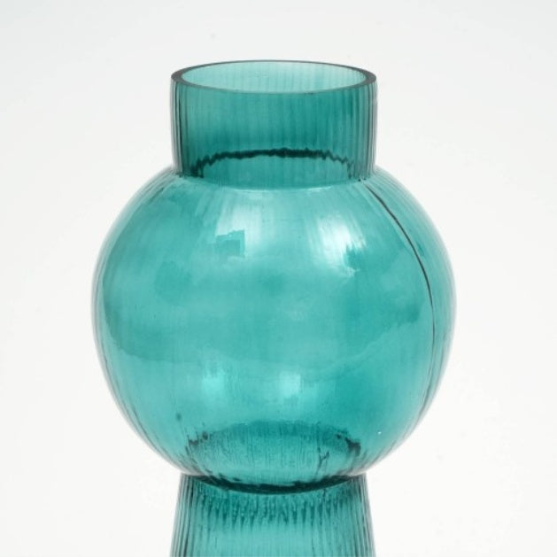 Modern Funnel Flare Glass Vase Large Tall Decorative Flower Vase