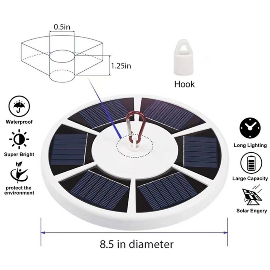 Ultra Bright Solar Flag Pole Light 42 LED Adjustable Outdoor Lamp