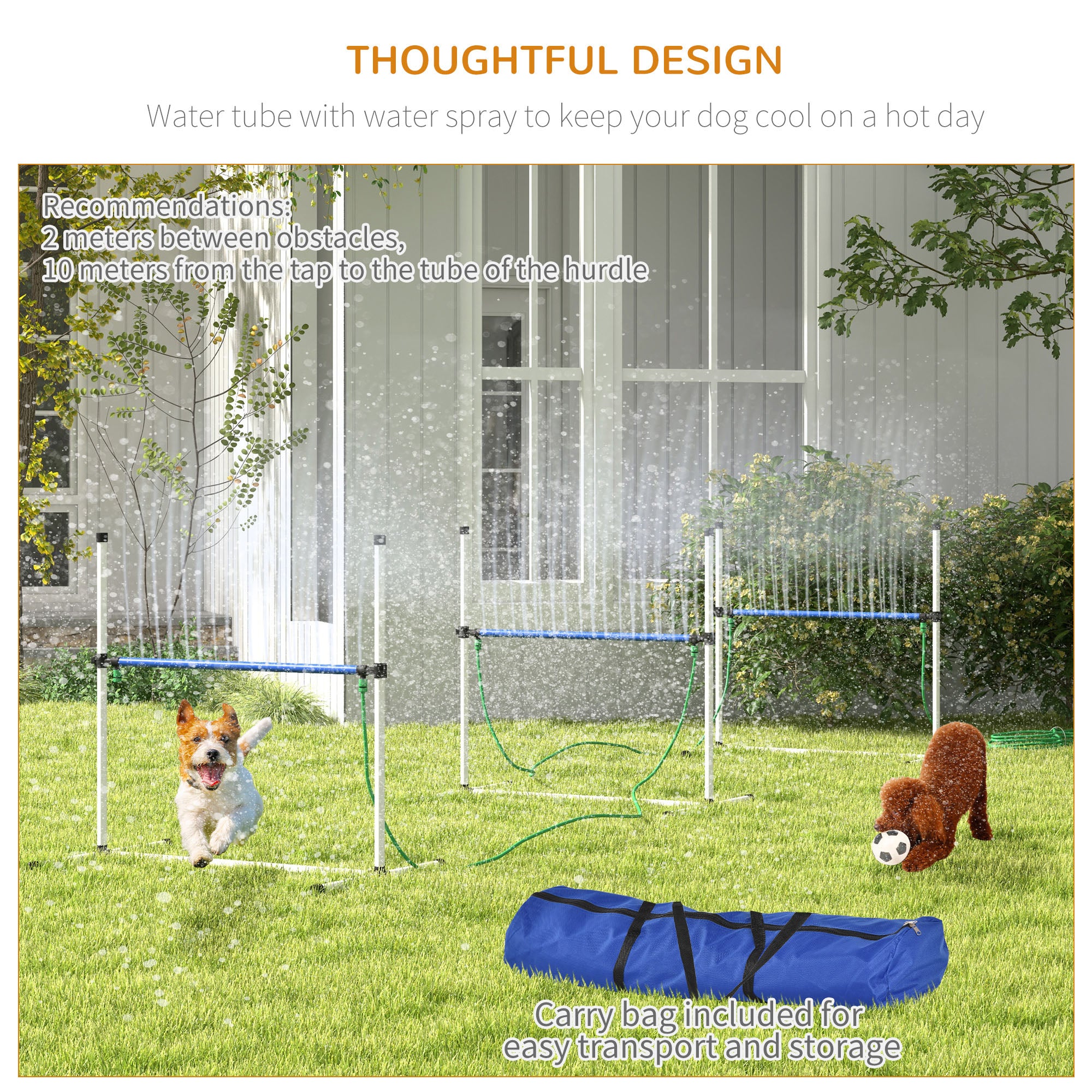 Premium Dog Agility Training Set with Water Spray Tube
