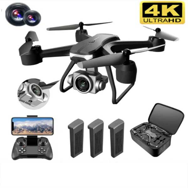 V14 Professional 6K Drone with Dual Camera WiFi FPV & 3 Batteries