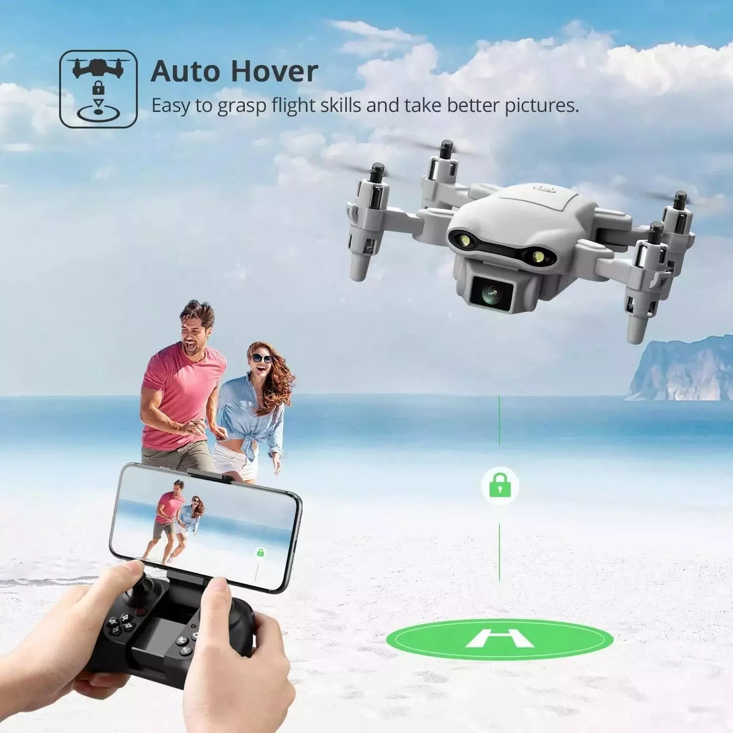 V9 Mini Foldable Drone 720P HD Camera RC Quadcopter for Kids