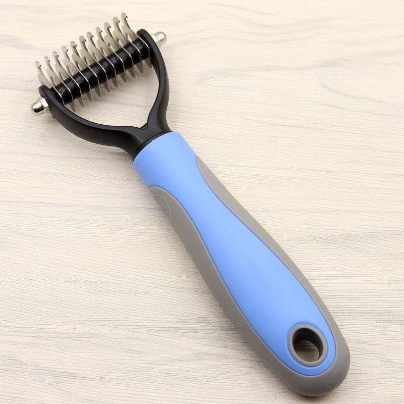 Premium Double Sided Pet Dematting Comb Long Hair Knot Remover