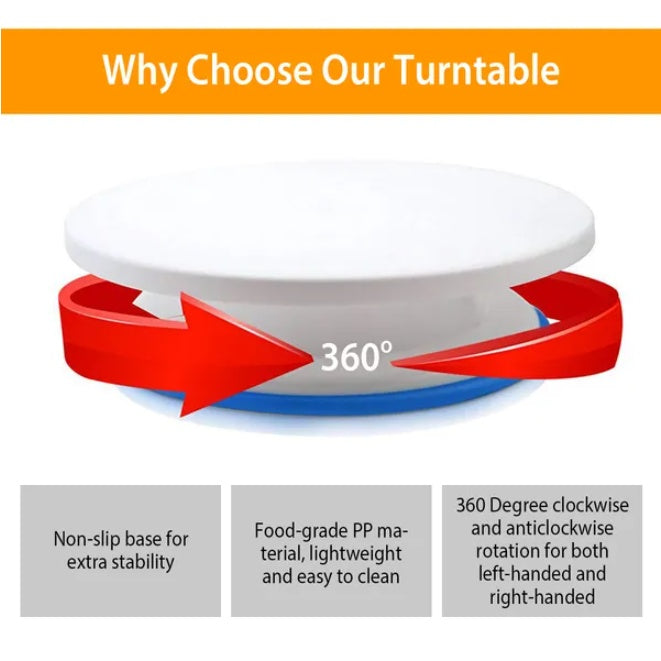11 Inch Cake Turntable Set with 108 Decorating Tools Kit