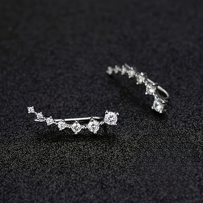 Elegant Shiny Earrings Flowing Luster Stylish Statement Jewelry