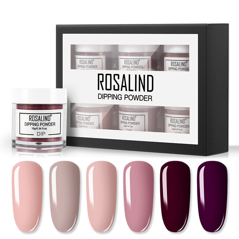 Nail Art Infiltration Powder Set with Moisturizing Glitter Finish