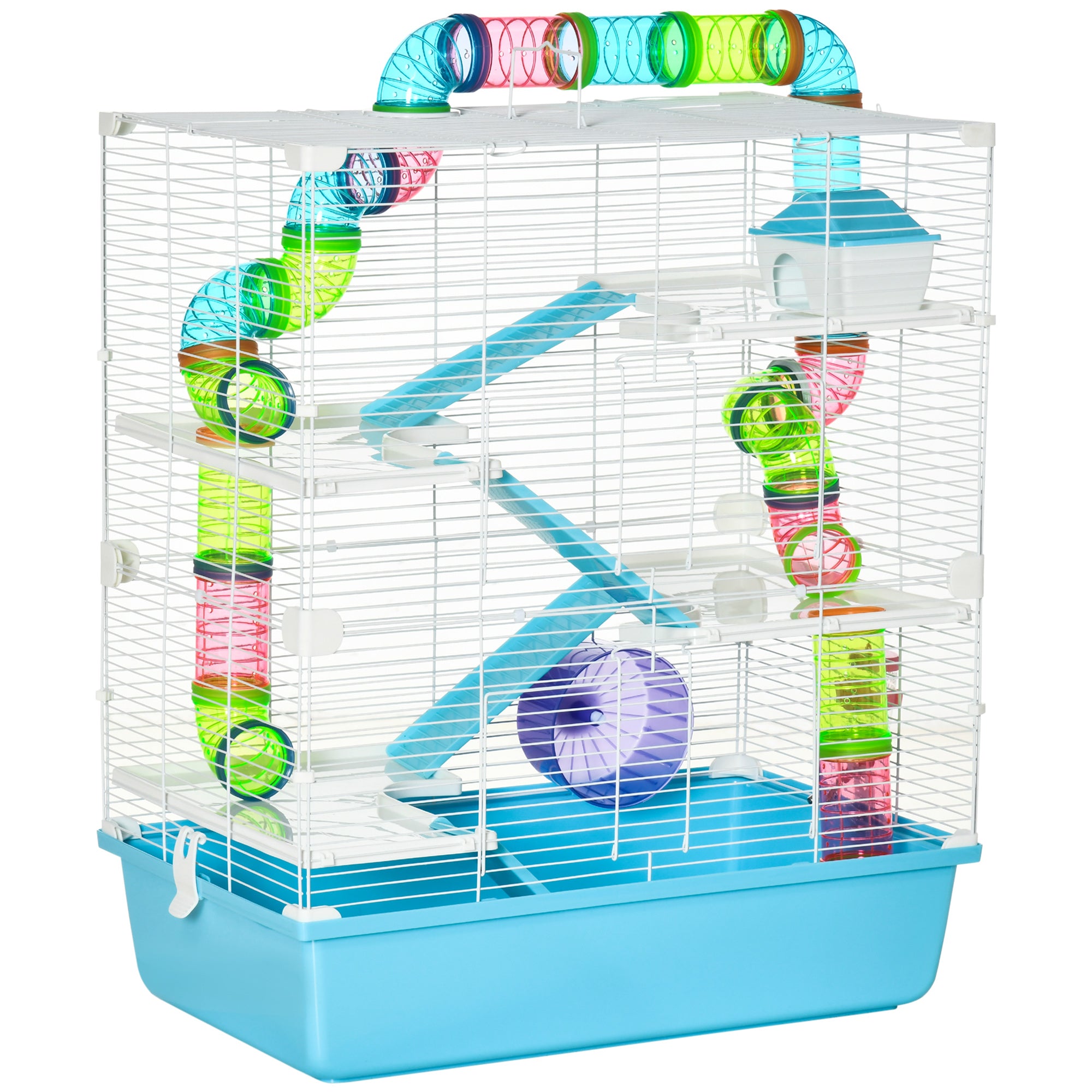 Premium Multi Level Hamster Cage with Tunnels and Accessories