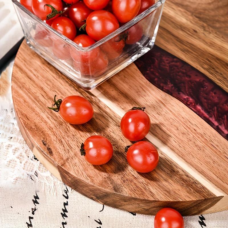 Acrylic Wood Resin Round Cutting Board Food Safe Tray