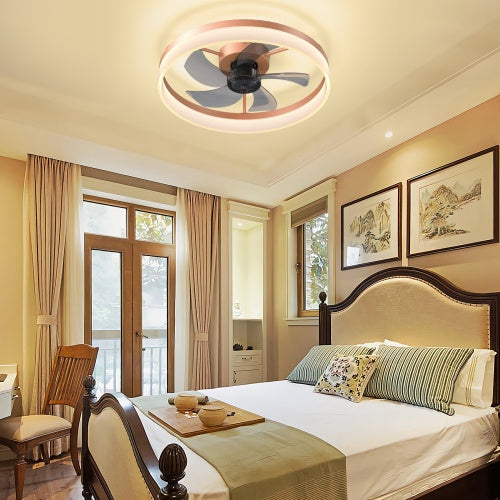 Slim Ceiling Fan with Light Dimmable LED Remote 6 Speed