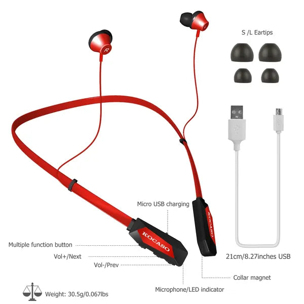 Wireless Neckband Headphones V4.2 Sport Sweatproof Stereo
