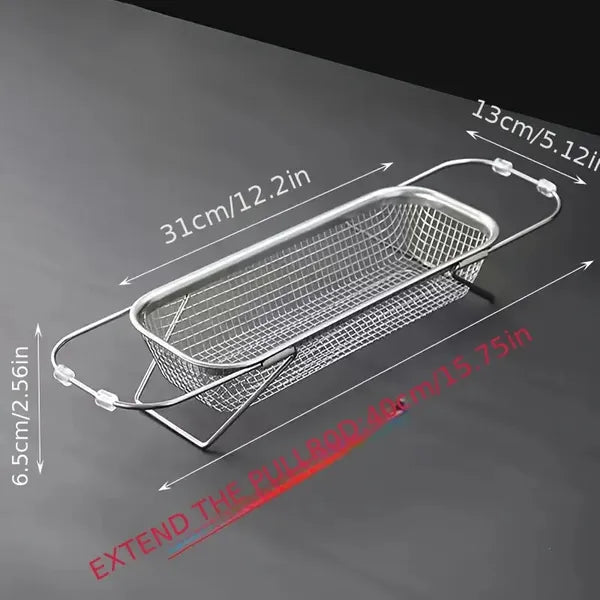 Expandable Sink Drain Basket – Stainless Steel Kitchen Organizer