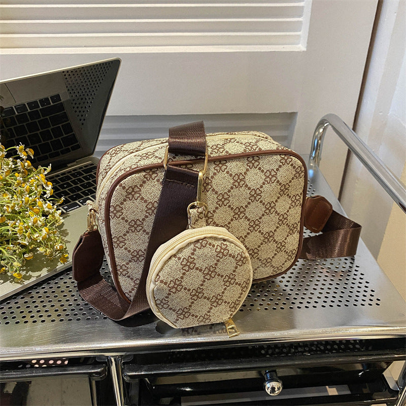 Vintage Pattern Crossbody Bag for Women Small Shell Shoulder Handbag