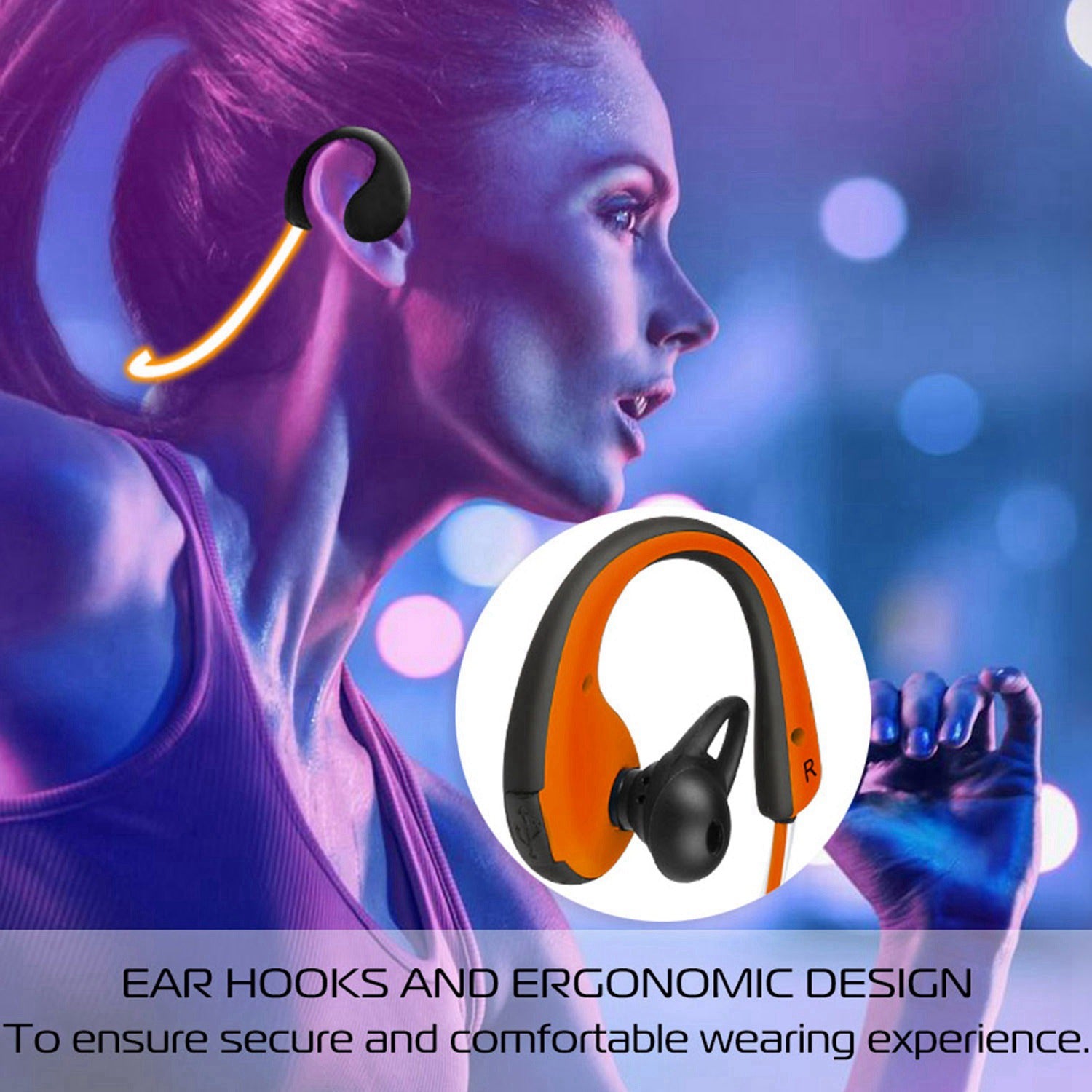 Wireless Neckband Bluetooth 4.1 Sport Earphones Sweatproof HD
