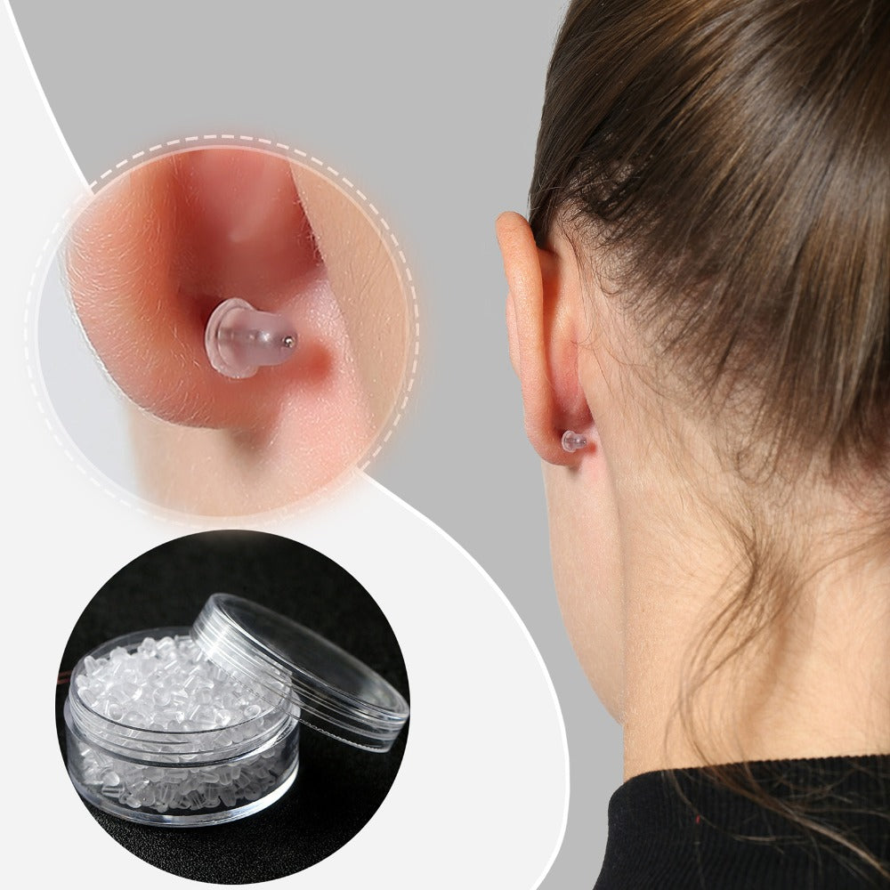 Silicone Earring Backs Soft Transparent Hypoallergenic Plugs