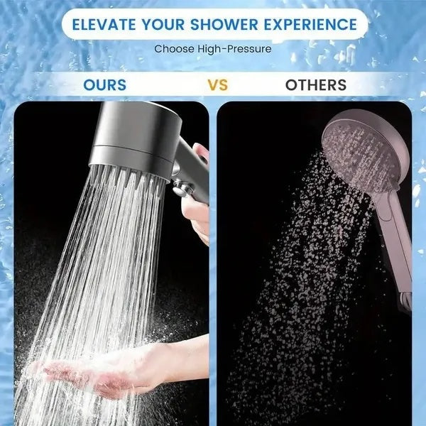 High Pressure Filtered Shower Head with 3 Modes & Turbo Spray