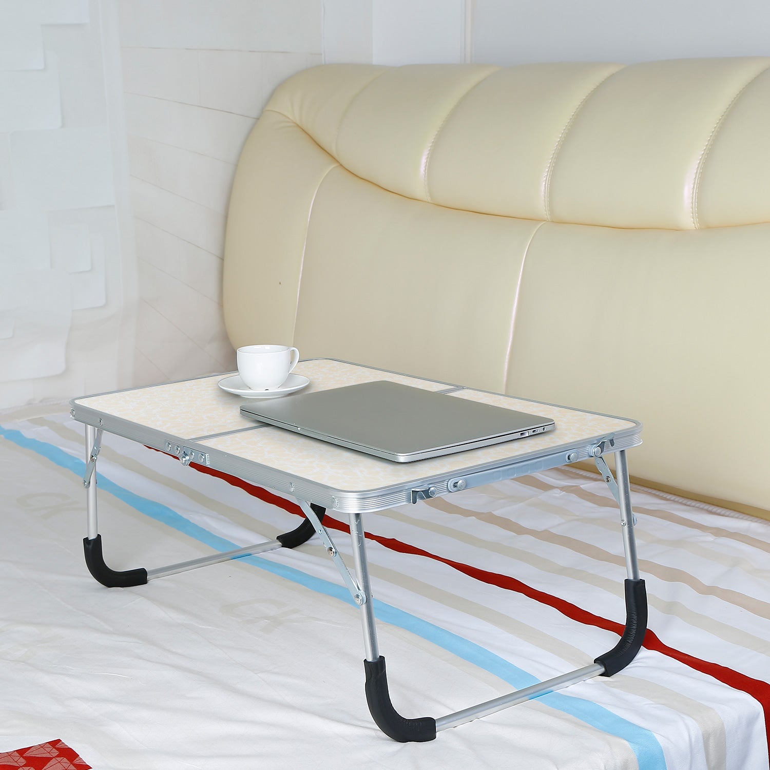 Foldable Laptop Bed Desk Lap Table Tray for Sofa Couch Floor