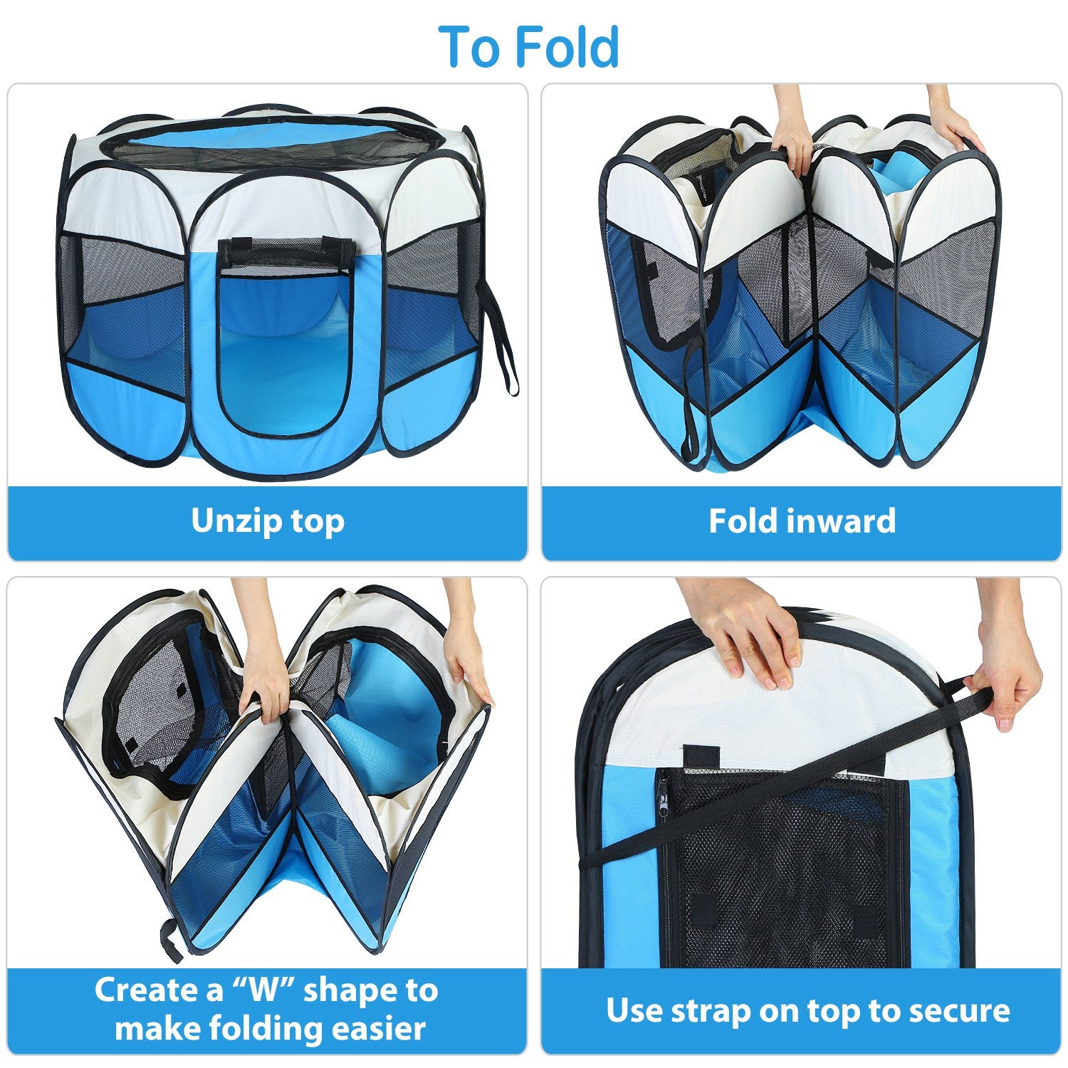 Premium Foldable Pet Tent Playpen Water Resistant Indoor Outdoor