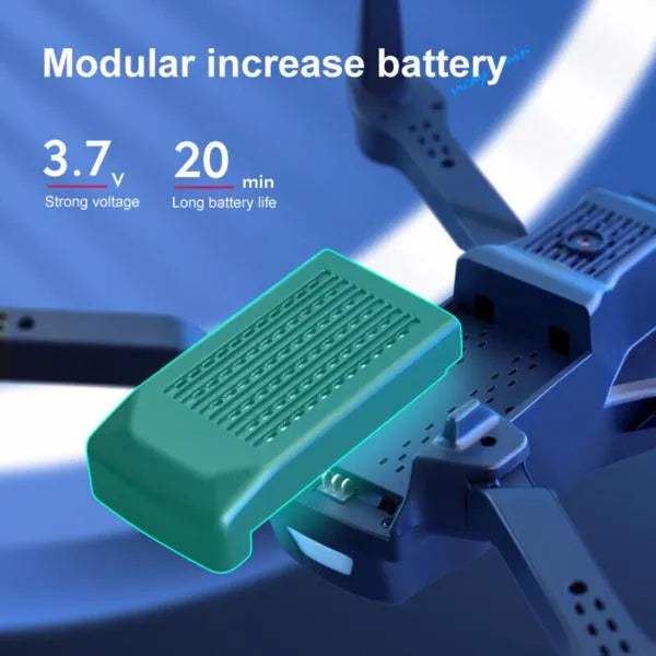 6K HD Foldable RC Drone with Dual Camera WiFi FPV & 3 Batteries