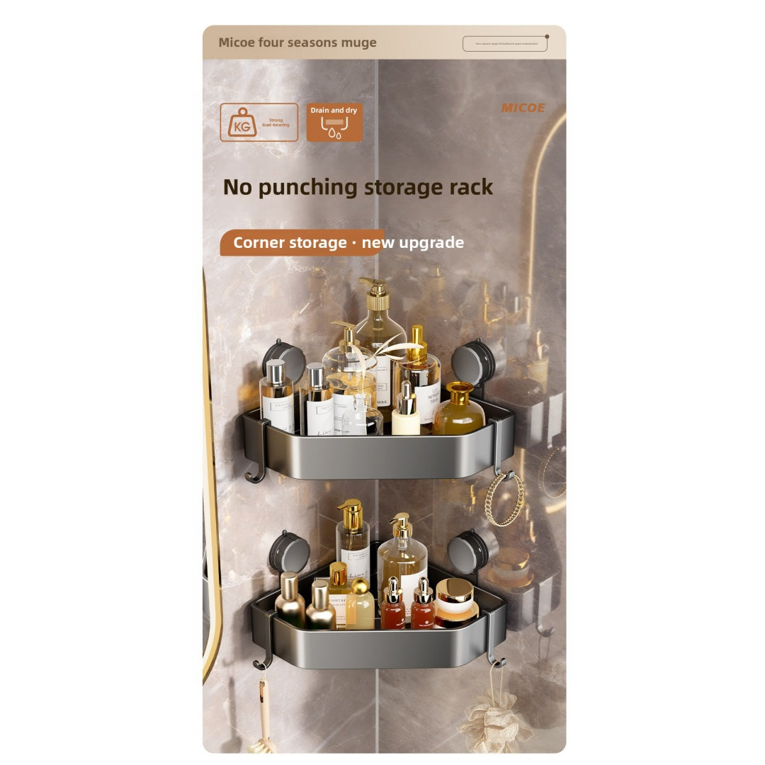 Suction Cup Bathroom Corner Bracket for Strong Hold and Space Saving
