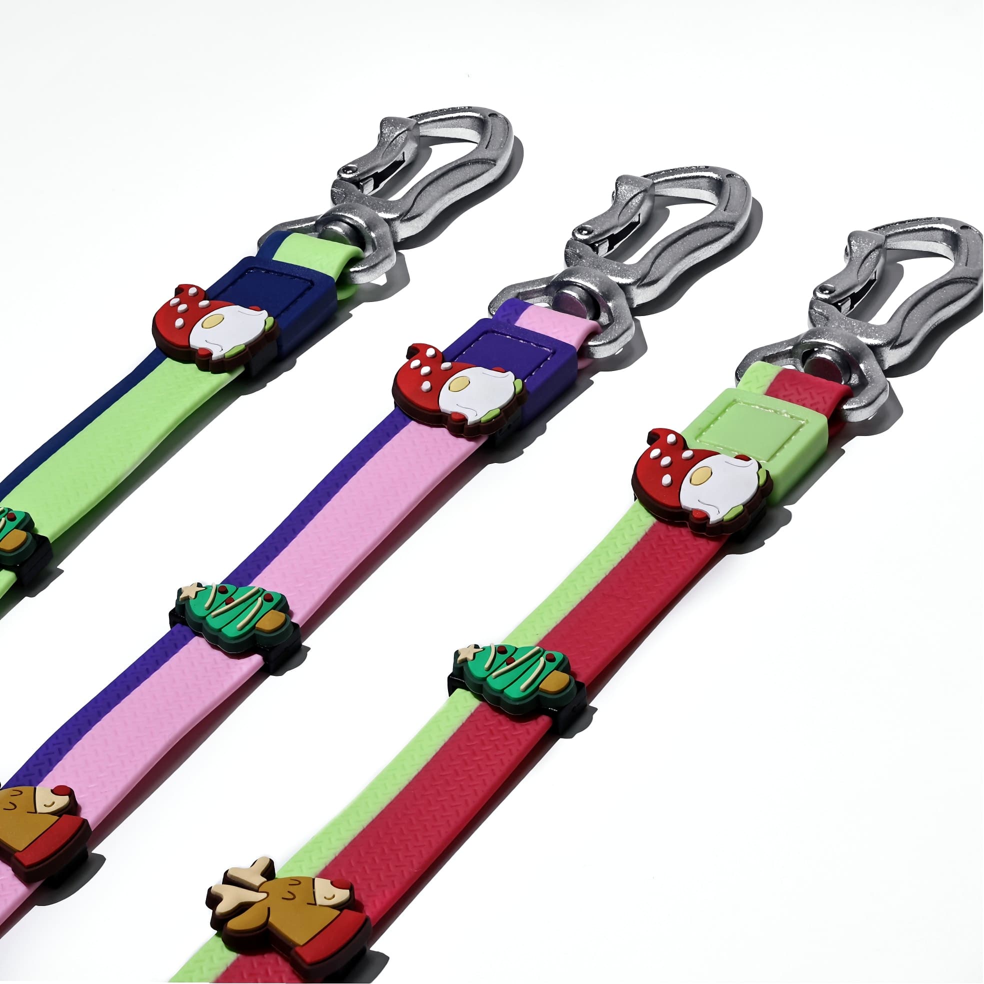 Dual-Color Embossed Pet Leash Set for Stylish Daily Walks