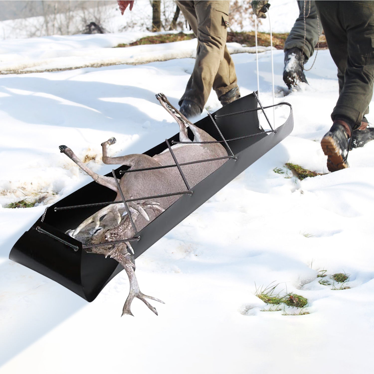 Deer Drag Sled Hauler with Handle for Hunting & Firewood
