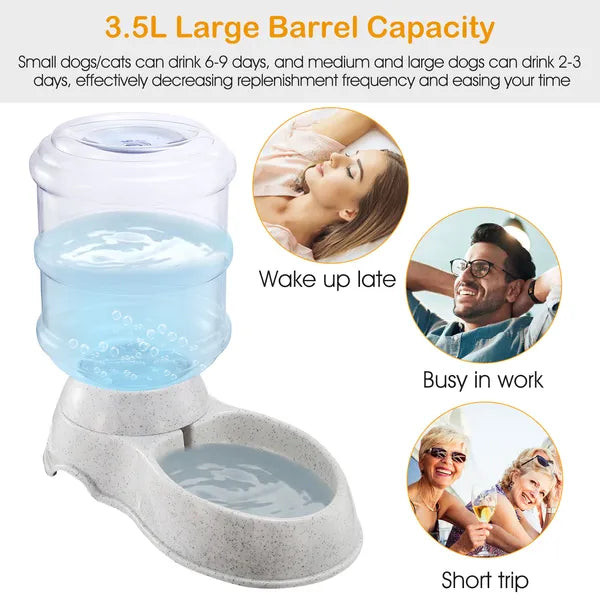 Automatic Pet Water Dispenser Gravity Feed for Cats and Dogs