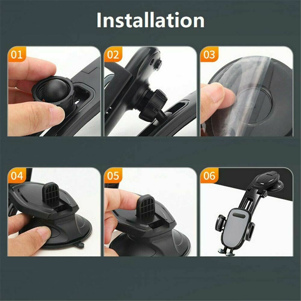 360 Rotatable Car Phone Holder Dashboard Gravity Mount Stand