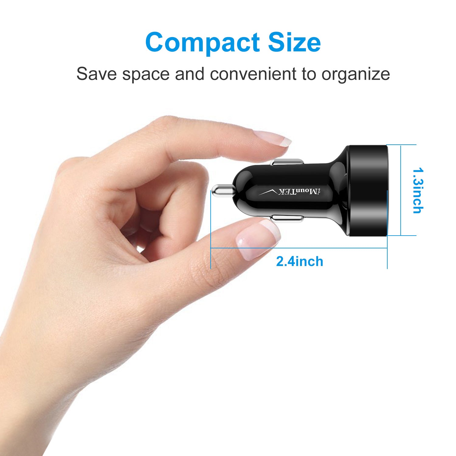 Dual USB Car Charger Fast Charging 3.1A Aluminum Adapter
