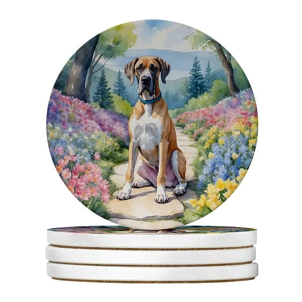 Silky Terrier Sandstone Coasters Set Decorative Drink Coasters