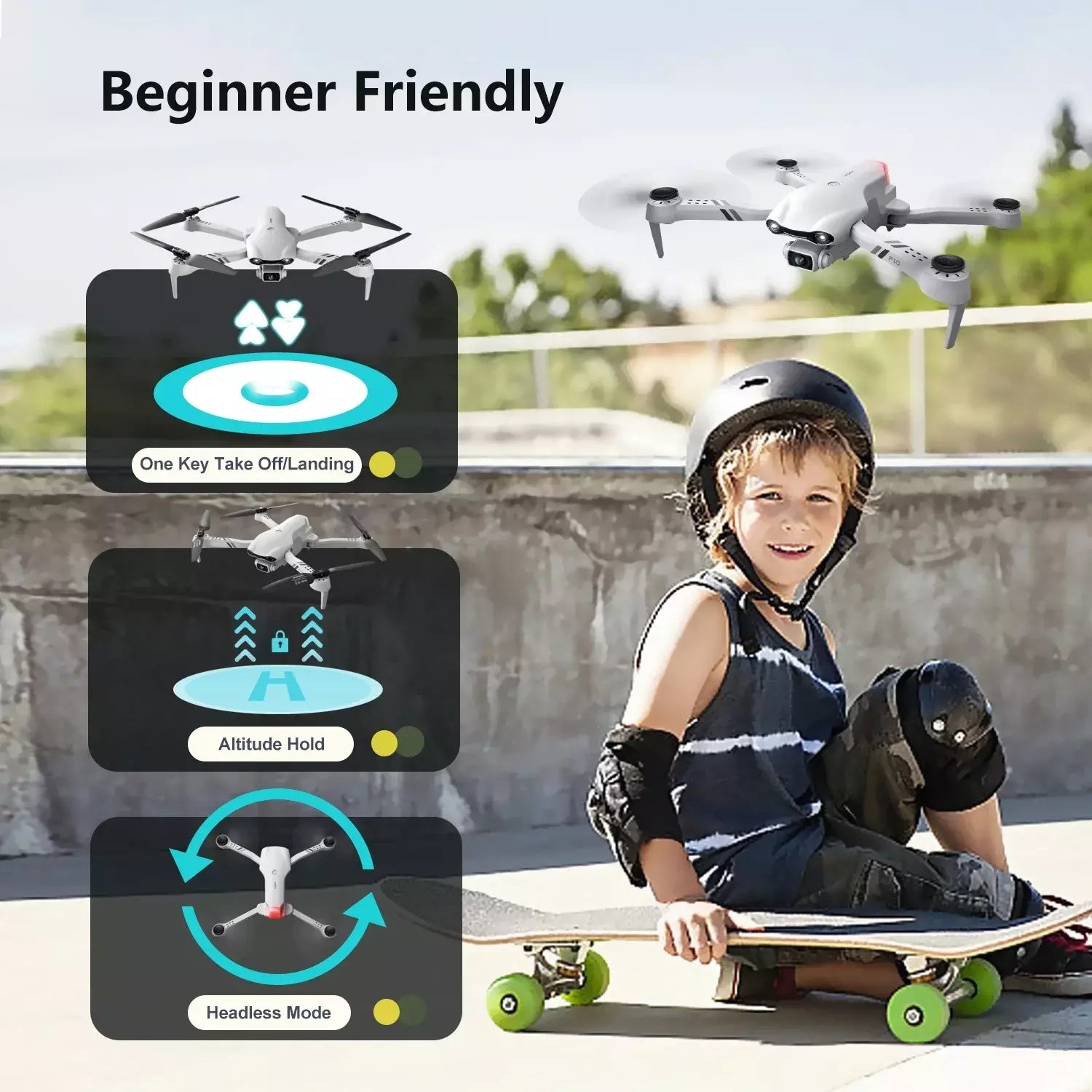 F10 Foldable Drone 1080P WiFi FPV Camera RC Quadcopter