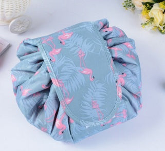 Animal Print Large Capacity Drawstring Cosmetic Storage Bag for Travel Use