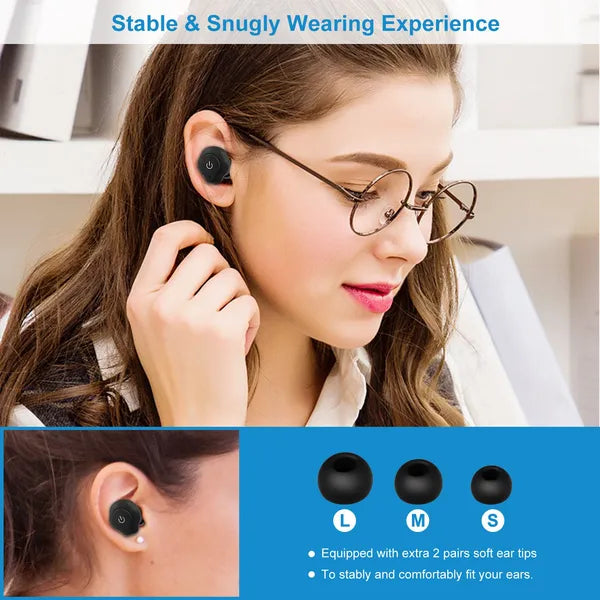 True Wireless Earbuds Bluetooth 4.2 Noise Cancelling Waterproof