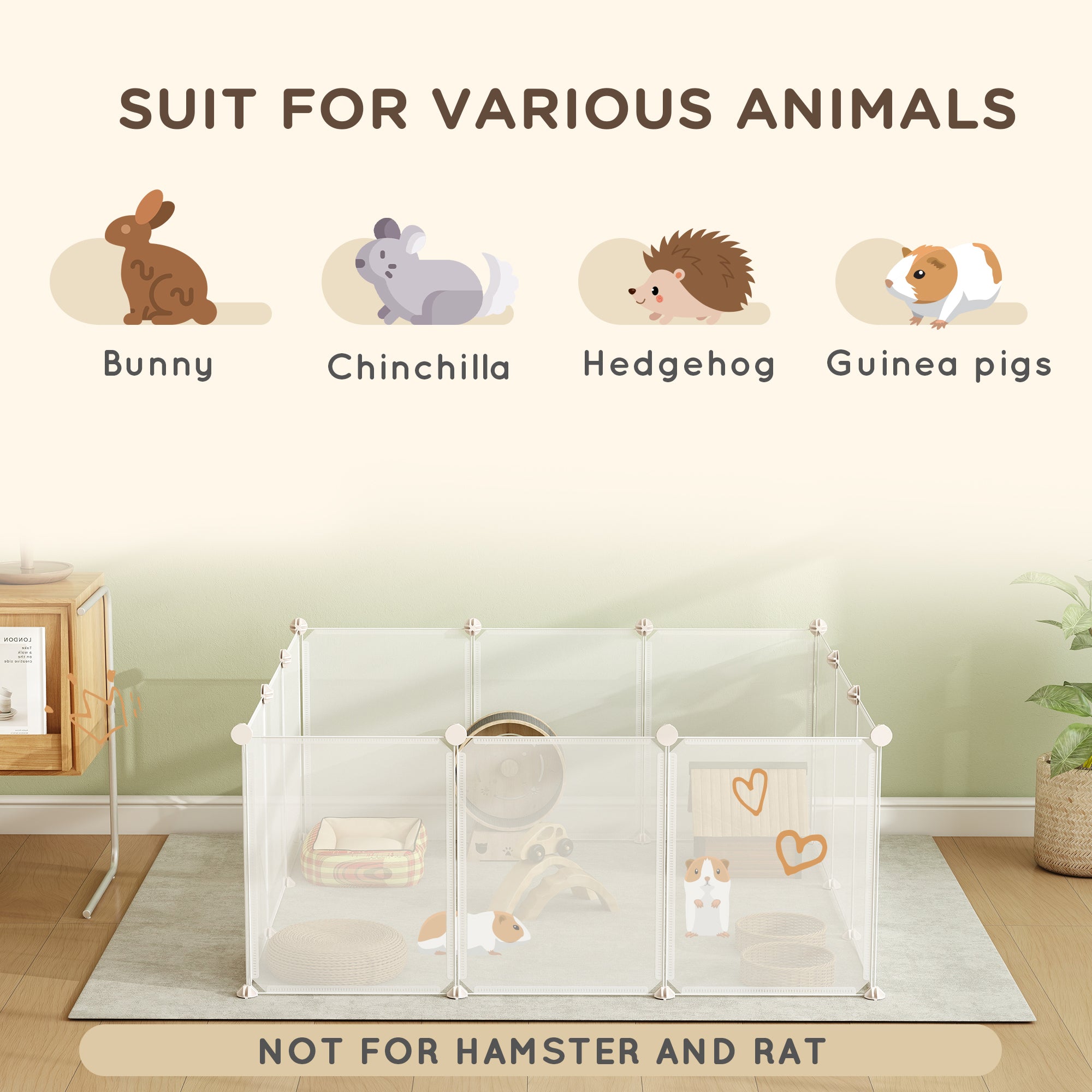 Premium DIY Pet Playpen Portable Small Animal Enclosure