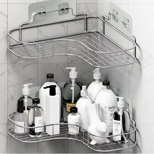 Rustproof Corner Shower Caddy Shelf Space Saving Organizer Rack