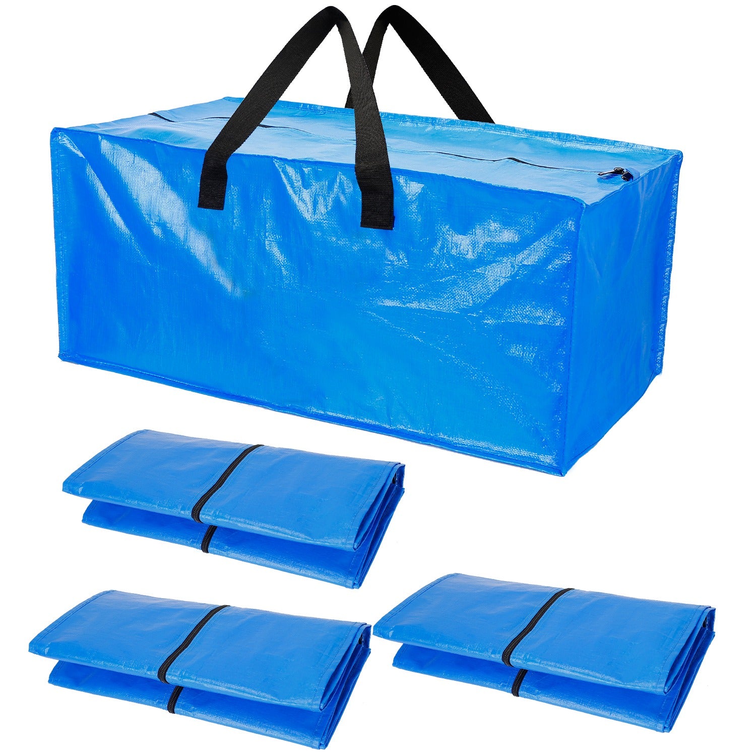 4Pcs Heavy Duty Moving Bags Reusable Storage Totes with Zipper