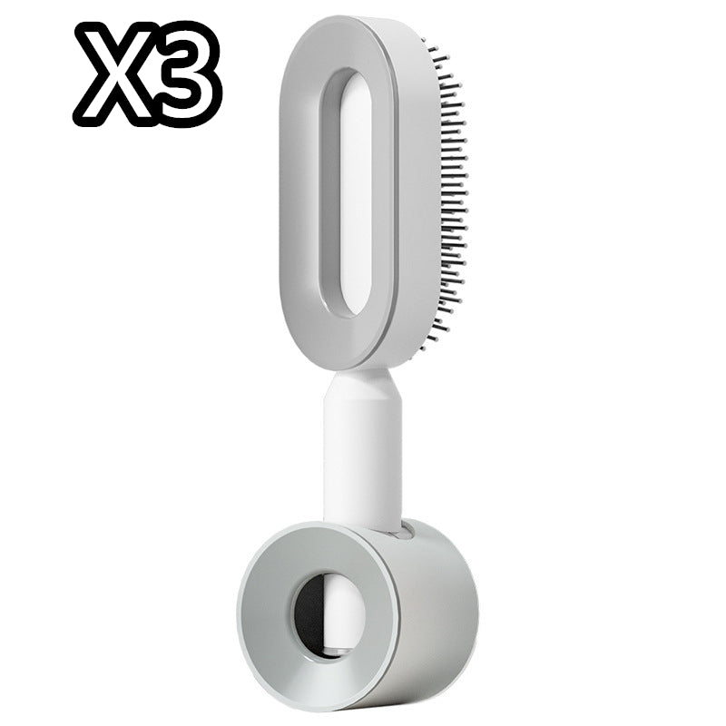 Self Cleaning Hair Brush with Scalp Massage & Detangling