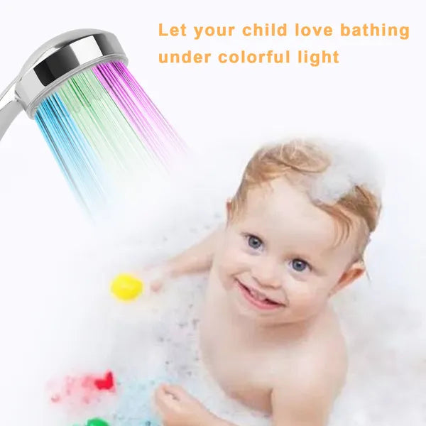 LED Shower Head Handheld Color Changing Water Powered