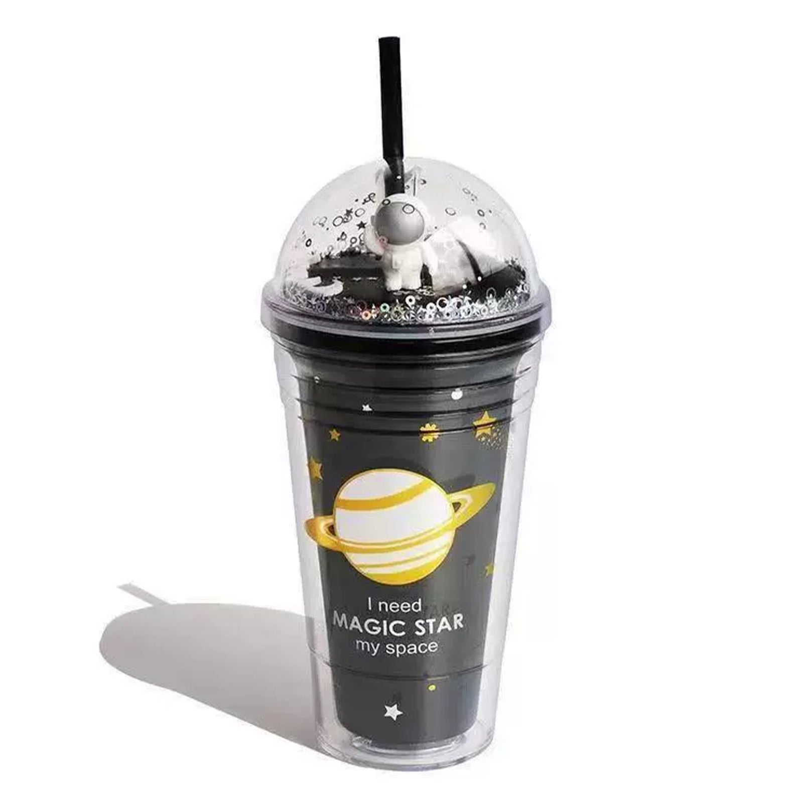 Astronaut Water Bottle White Space Design Drink Bottle