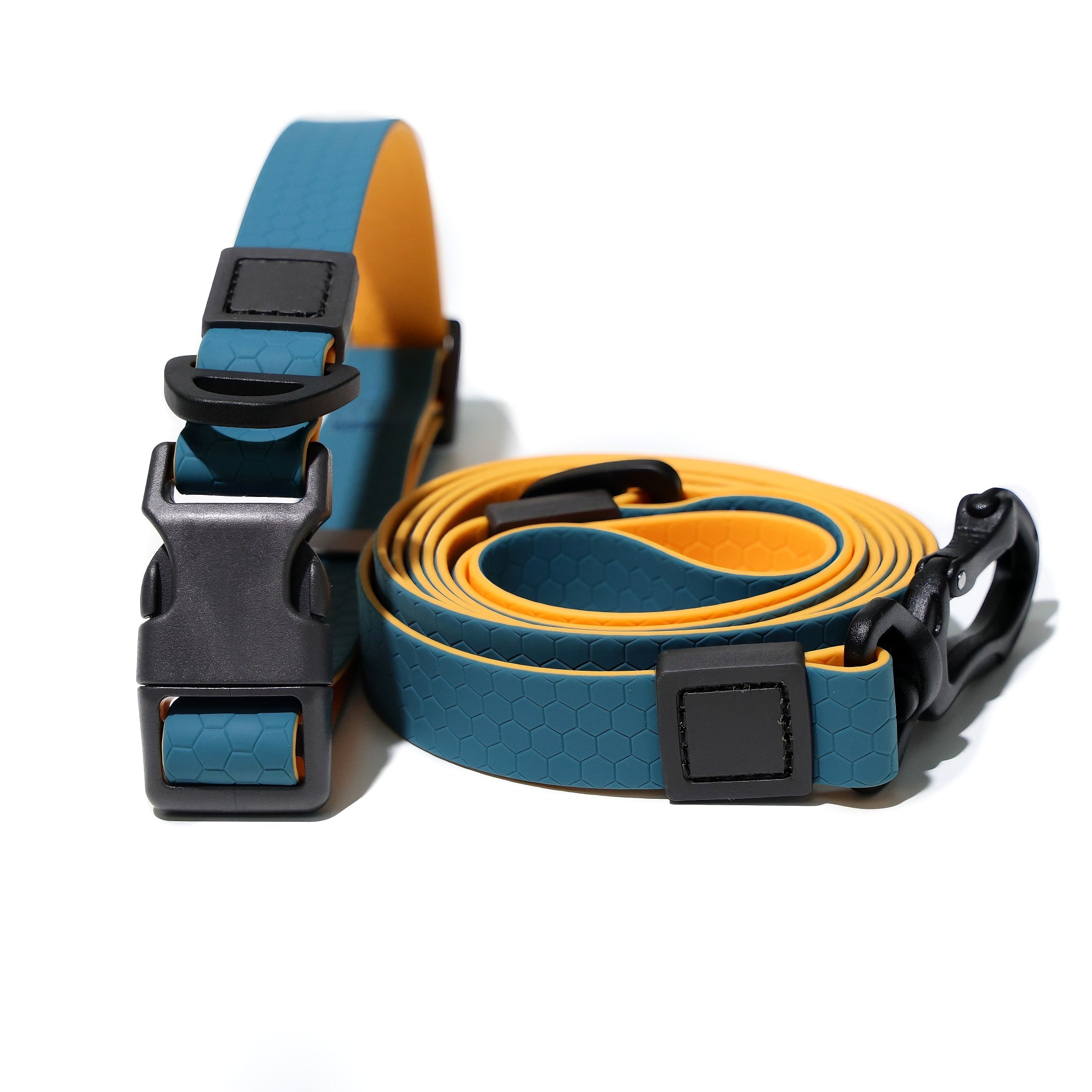 Honeycomb Embossed Dual-Color Pet Leash Set for Stylish Control