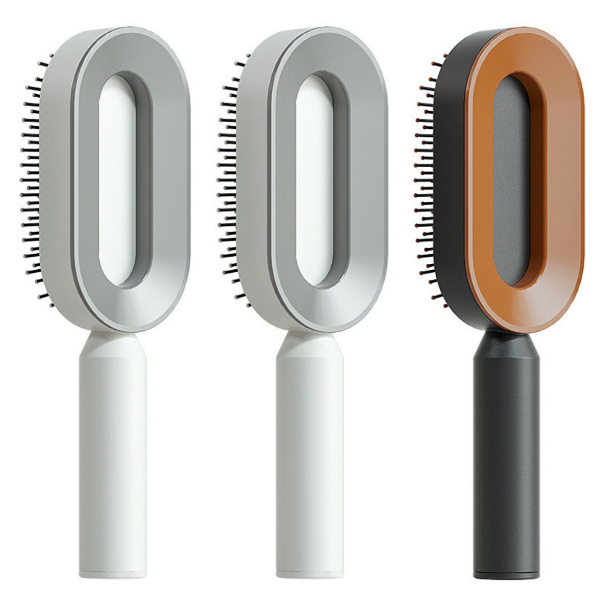 Self Cleaning Hair Brush with Scalp Massage & Detangling
