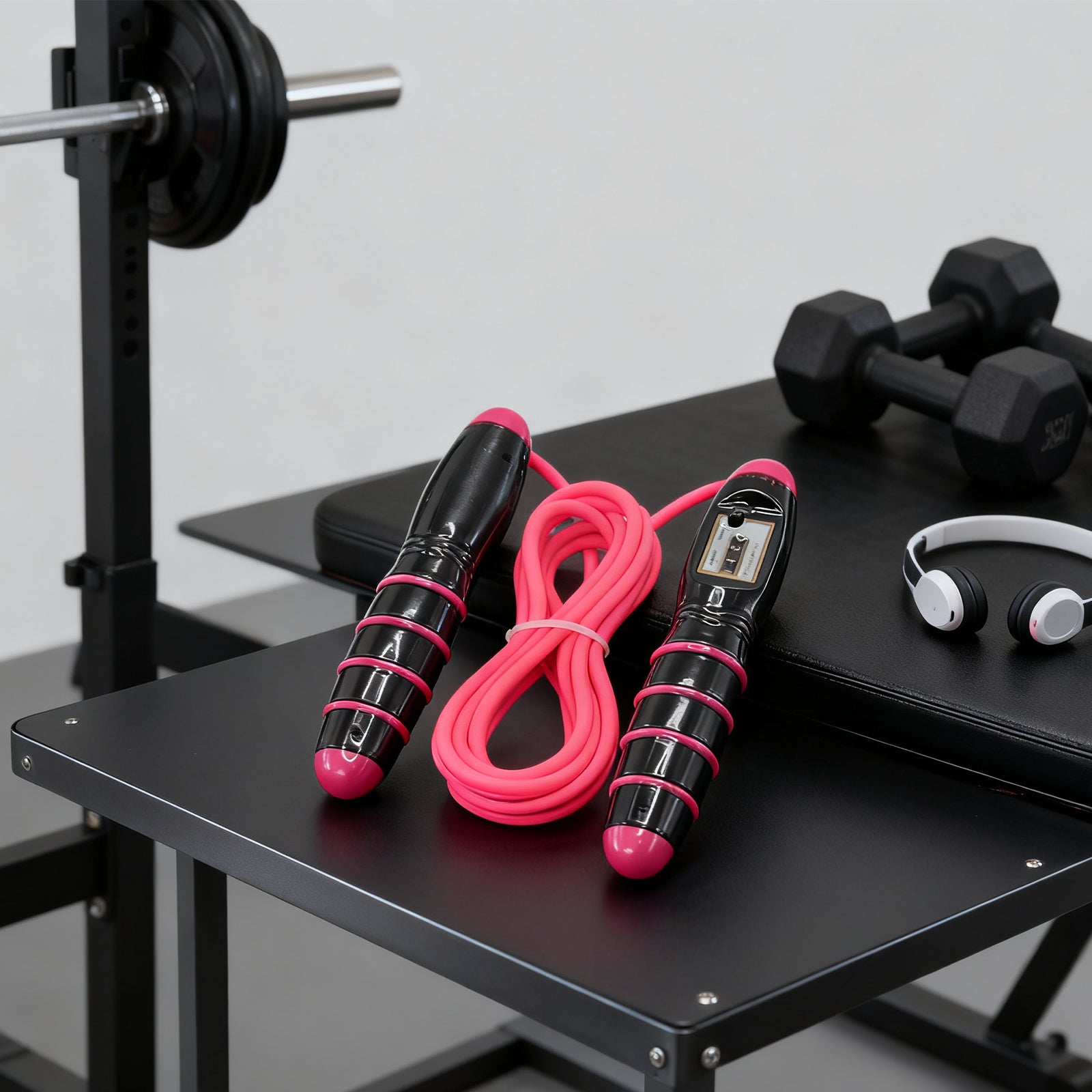 Jump Rope with Counter for Fitness Workout and Calorie Tracking