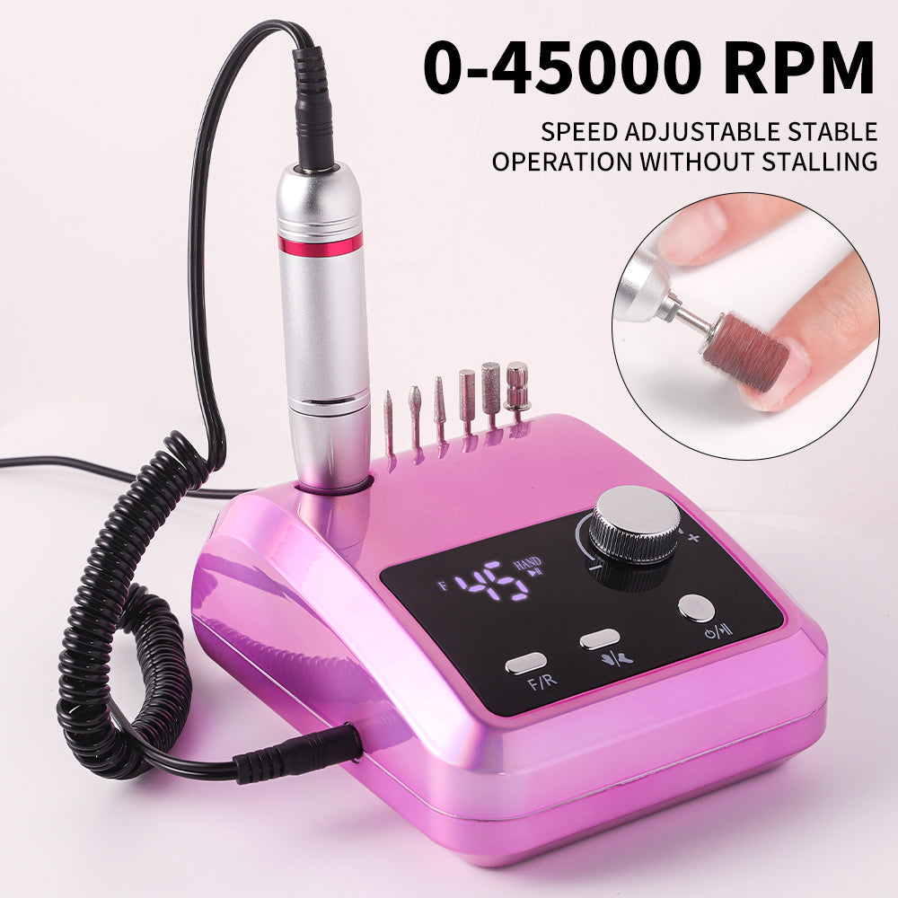 45000RPM Professional Electric Nail Drill with LCD Foot Control
