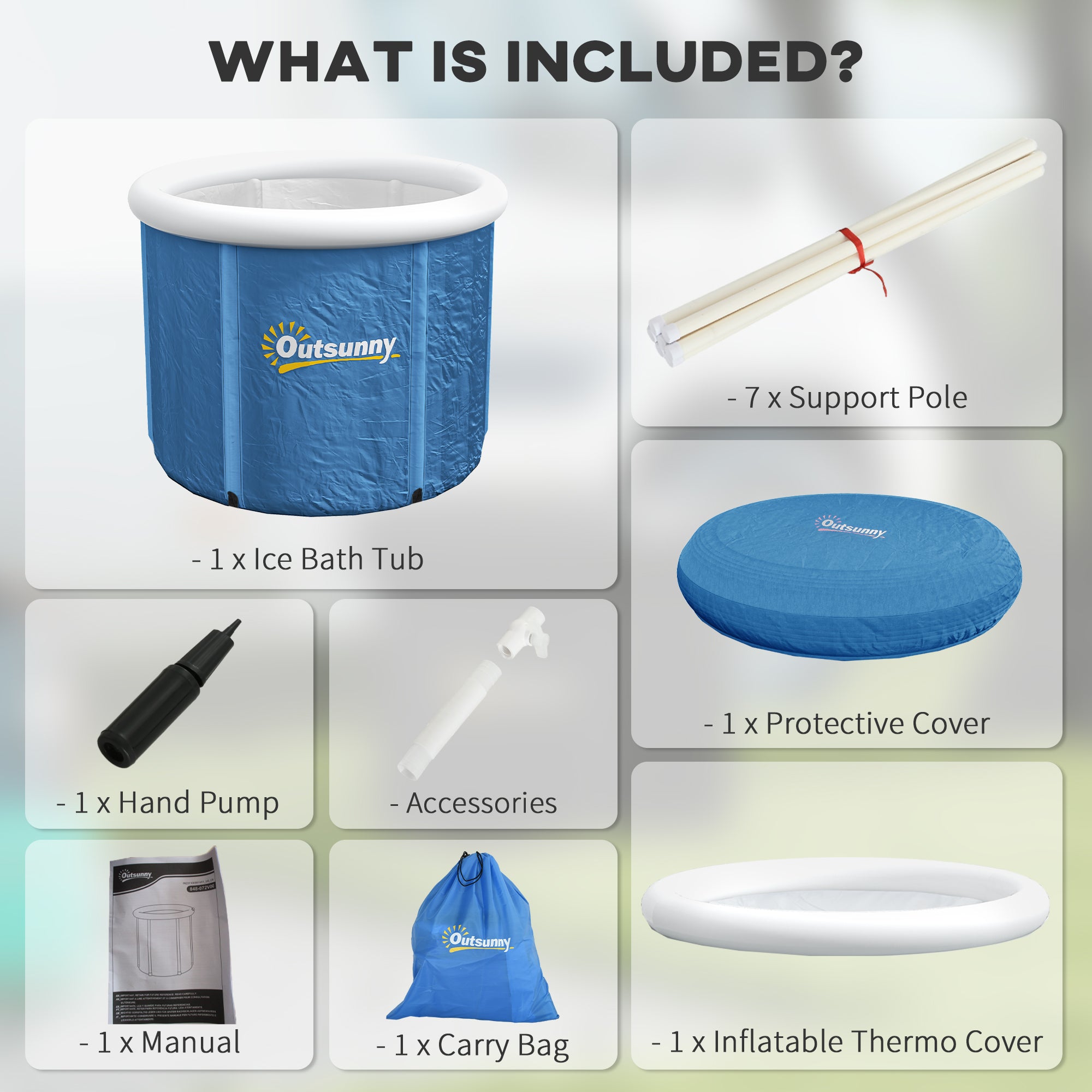 Cold Plunge Tub Ice Bath with Thermo Lid for Athlete Recovery & Muscle Therapy