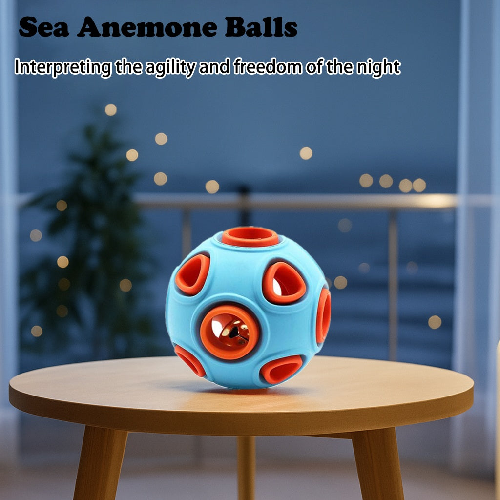 Premium Dog Rubber Ball Toy with Bell Sound Two Pack