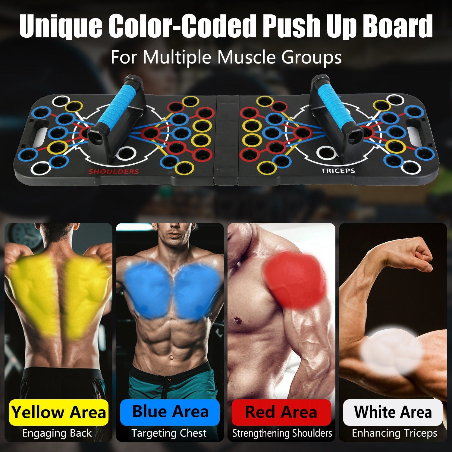 Push Up Board Home Gym Equipment & 15 Fitness Accessories for Full Body Workout