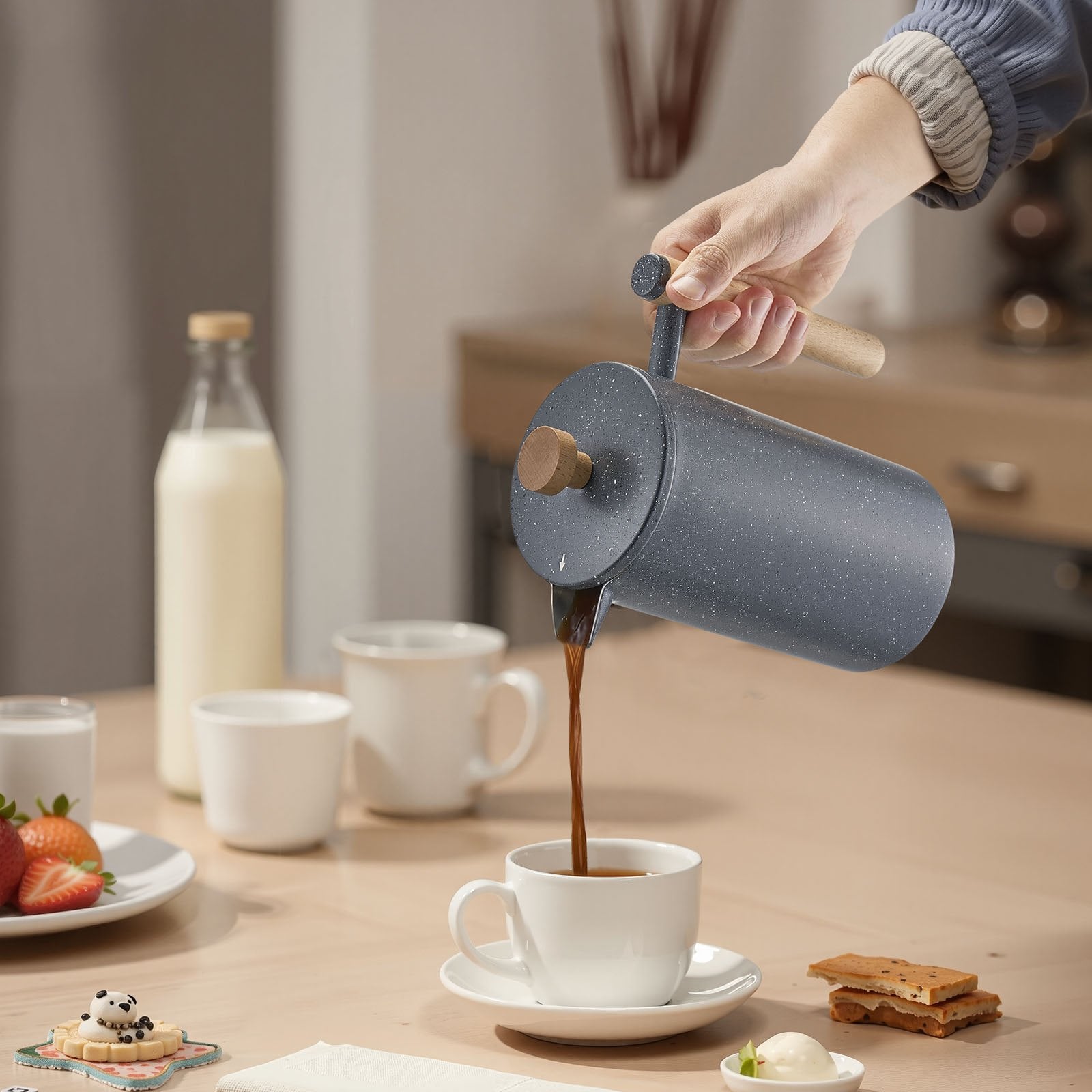 Premium French Press Coffee Maker Stainless Steel Insulated