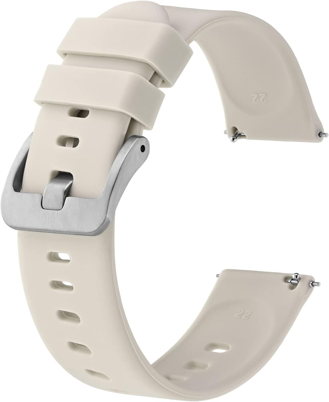 Smartwatch Silicone Watch Bands 22mm Slim Quick Release Straps