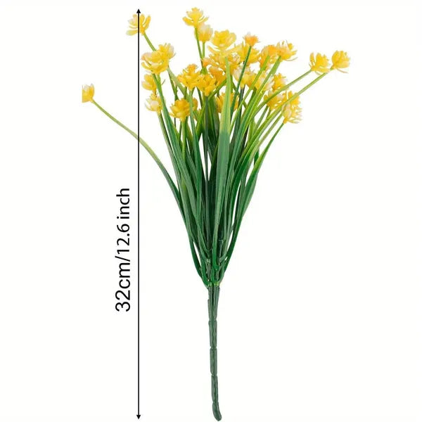 UV Resistant Artificial Flowers Lush Outdoor Faux Plant Bundle