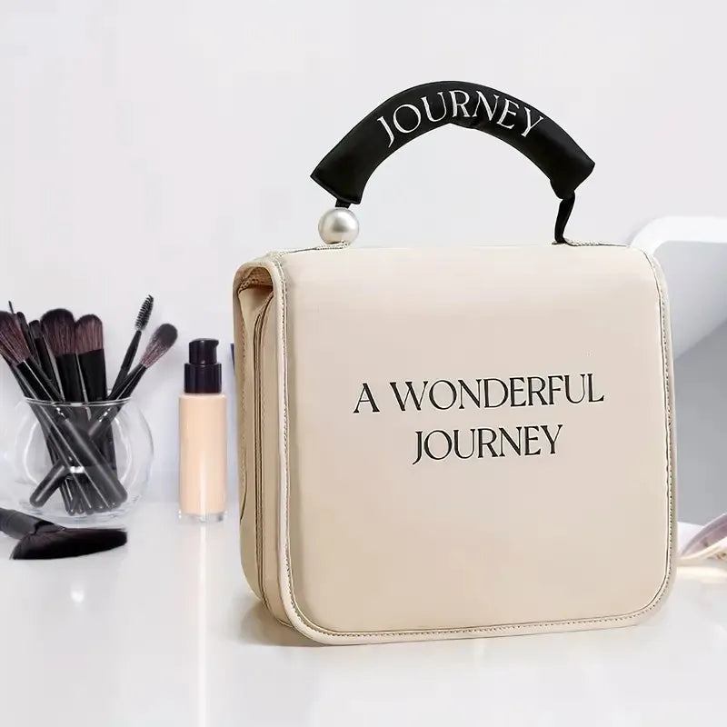 Luxury Pearl Portable Cosmetic Bag for Travel & Organization