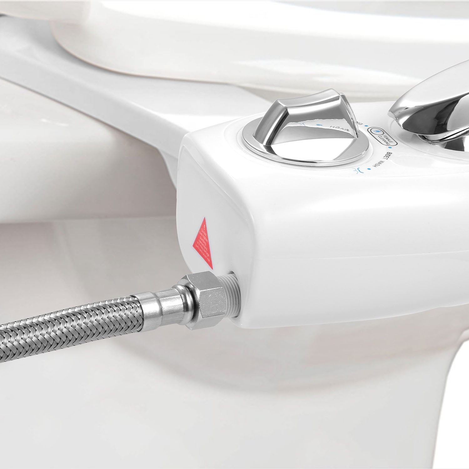 Cold Water Spray Bidet with Dual Nozzle Self Cleaning Toilet Seat Attachment