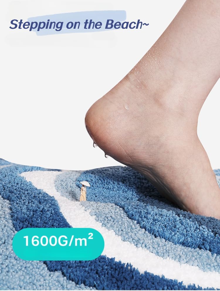 Non Slip Absorbent Bath Rug Washable Cute Floor Mat For Home Decor